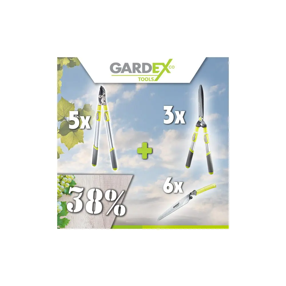 Промо пакет-GX- Ножици за храсти, клони и трион 5+3+6, (35930821)