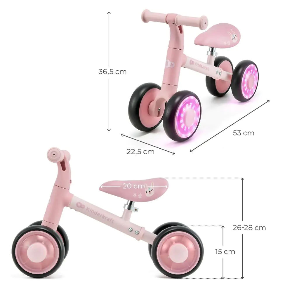Kinderkraft CUTIE FLASH колело за баланс PINK, (35944075)