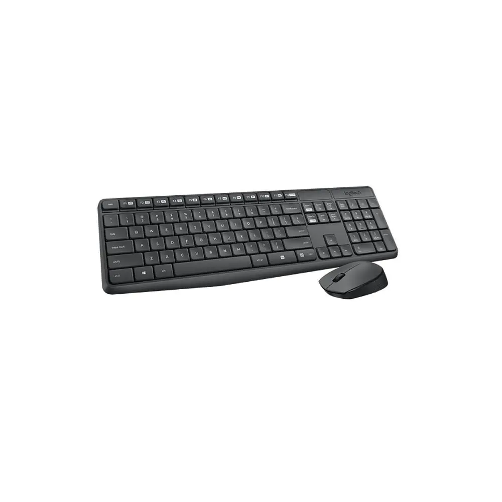Kомплект безжични клавиатура с мишка Logitech MK235, Тъмносив, (35938375)