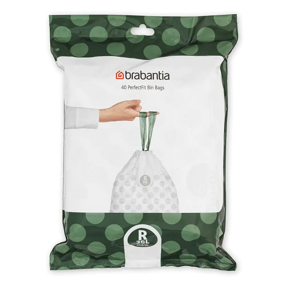 Торба за кош Brabantia PerfectFit Bo, размер R, 36L, 40 броя, пакет, (35942465)