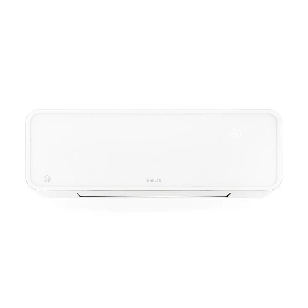 Печка керамична Muhler MCW-2035, 2000W, стенна, стъклен панел, LED дисплей, дистанционно управление, (35946841)