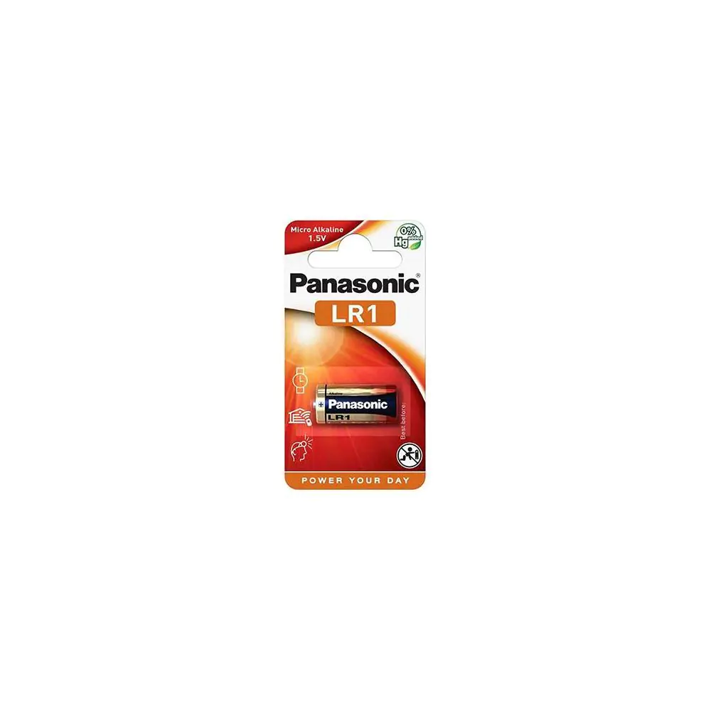 Алкална батерия PANASONIC LR1 /1 бр. в опаковка/ 1.5V, (35936451)