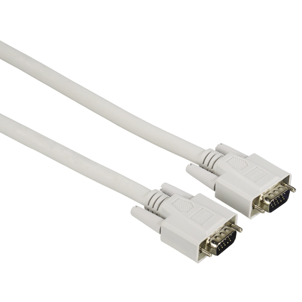 Кабел за монитор HAMA 200932, VGA мъжко -VGA мъжко, 1.50м, Бял, (35934401)