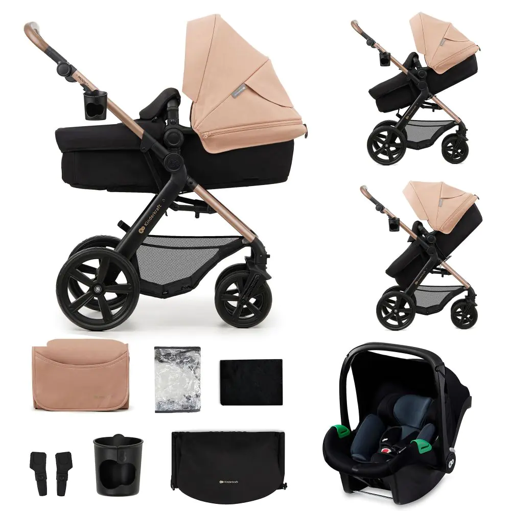 KinderKraft MOOV 2 бебешка количка 3в1 SAND BEIGE, (35943856)