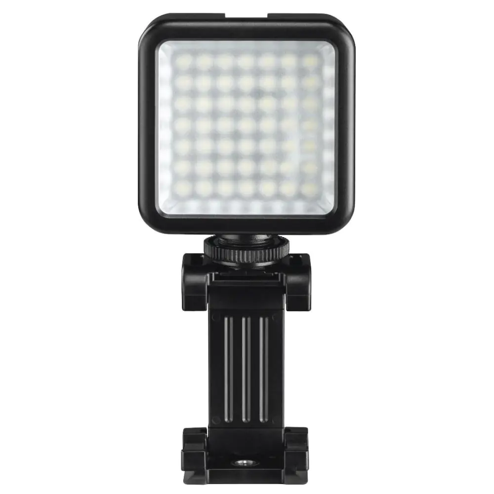 LED лампа Hama 49 BD, за допълнително осветяване на записи с камера и смартфон, Черна, (35934018)