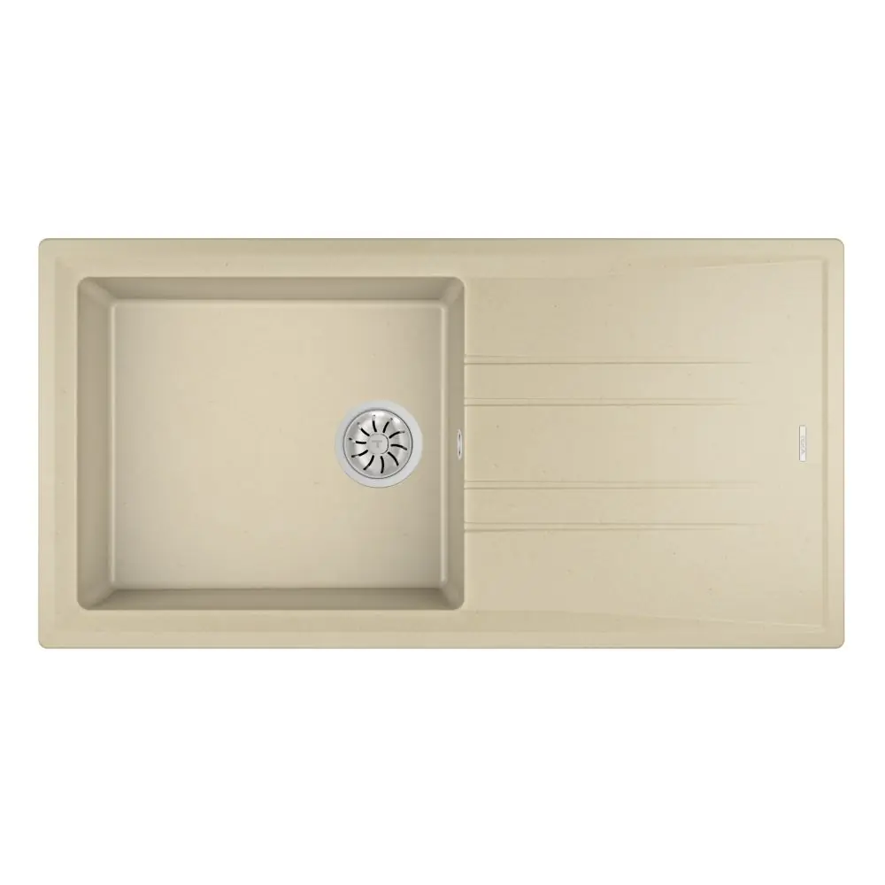 Гранитна мивка STONE60LTG, обръщаема, за шкаф 60 см, слонова кост, (35948821)