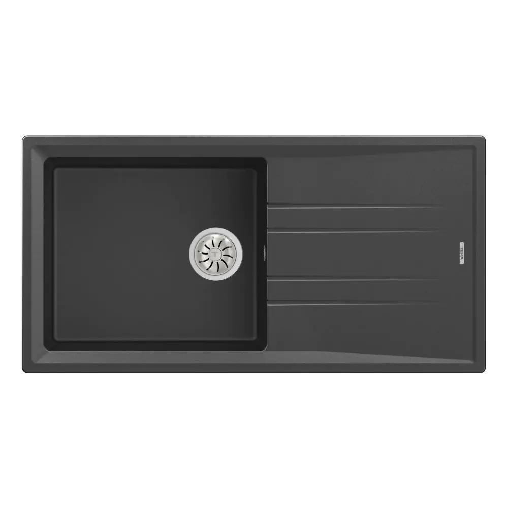 Гранитна мивка STONE60LTG, обръщаема, за шкаф 60 см, тъмносива, (35948823)