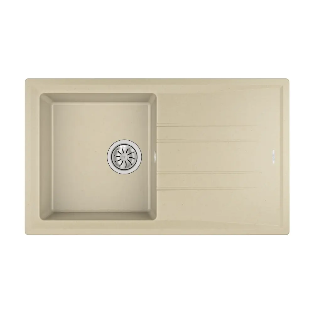 Гранитна мивка STONE50BTG, обръщаема, за шкаф 50 см, слонова кост, (35949025)