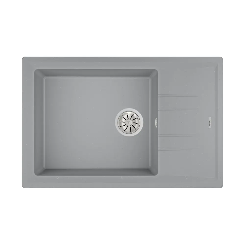Гранитна мивка STONE60STG, обръщаема, за шкаф 60 см, сив металик, (35949028)