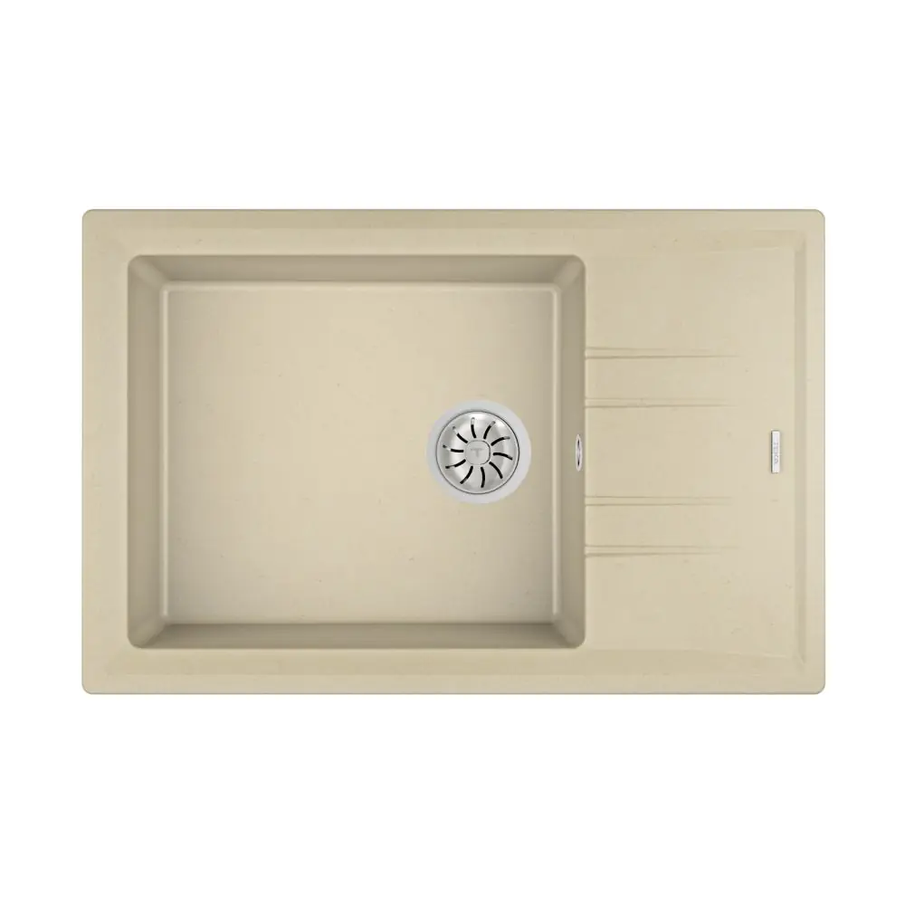 Гранитна мивка STONE60STG, обръщаема, за шкаф 60 см, слонова кост, (35949031)