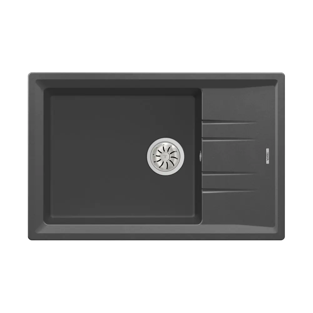 Гранитна мивка STONE60STG, обръщаема, за шкаф 60 см, тъмносива, (35949033)
