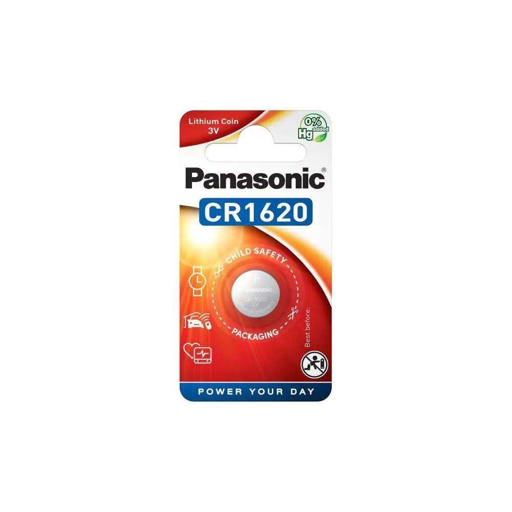 Бутонна батерия PANASONIC CR-1620, 3V, Литиева, (35935749)