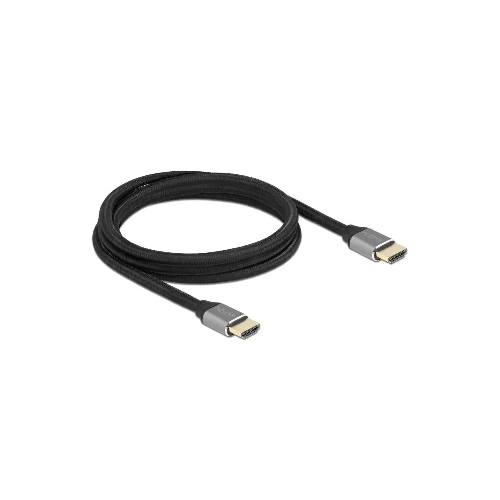 Кабел Delock Ultra High Speed, HDMI мъжко - HDMI мъжко, 48 Gbit/s, 8K 60 Hz, 2 м, Сив, (35934871)