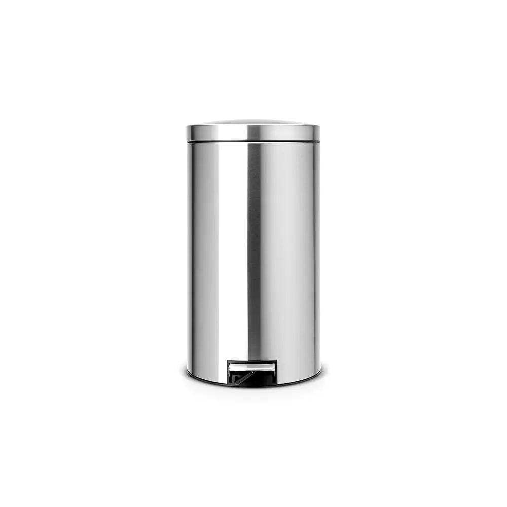 Кош за смет с педал Brabantia Silent Twin 2x20L, Matt Steel Fingerprint Proof, (35941010)