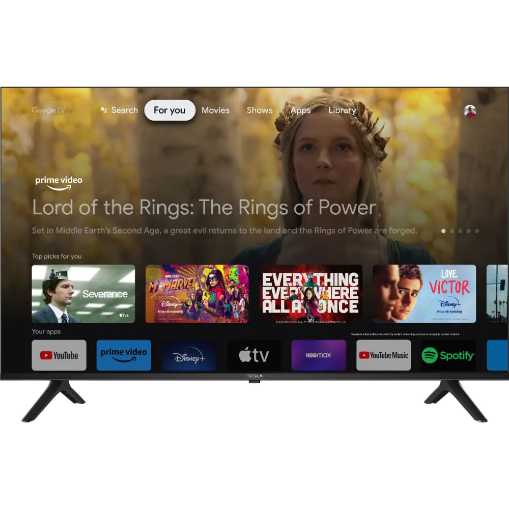 Телевизор Tesla 65S635BUS, 65'', Smart Google TV, Черен, (22055)