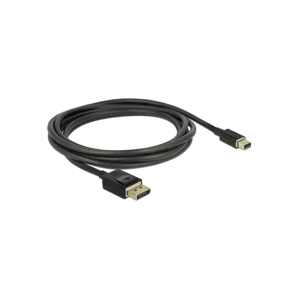 Кабел Delock Mini DisplayPort мъжко - DisplayPort мъжко, 2.0м, 8K 60 Hz, Черен, (35934744)