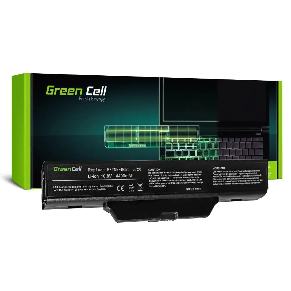 Батерия за лаптоп GREEN CELL, HSTNN-IB51 for HP 550 610 615 Compaq 550 610 615 6720 6830 LB51, 10.8V, 4400mAh, (35933486)