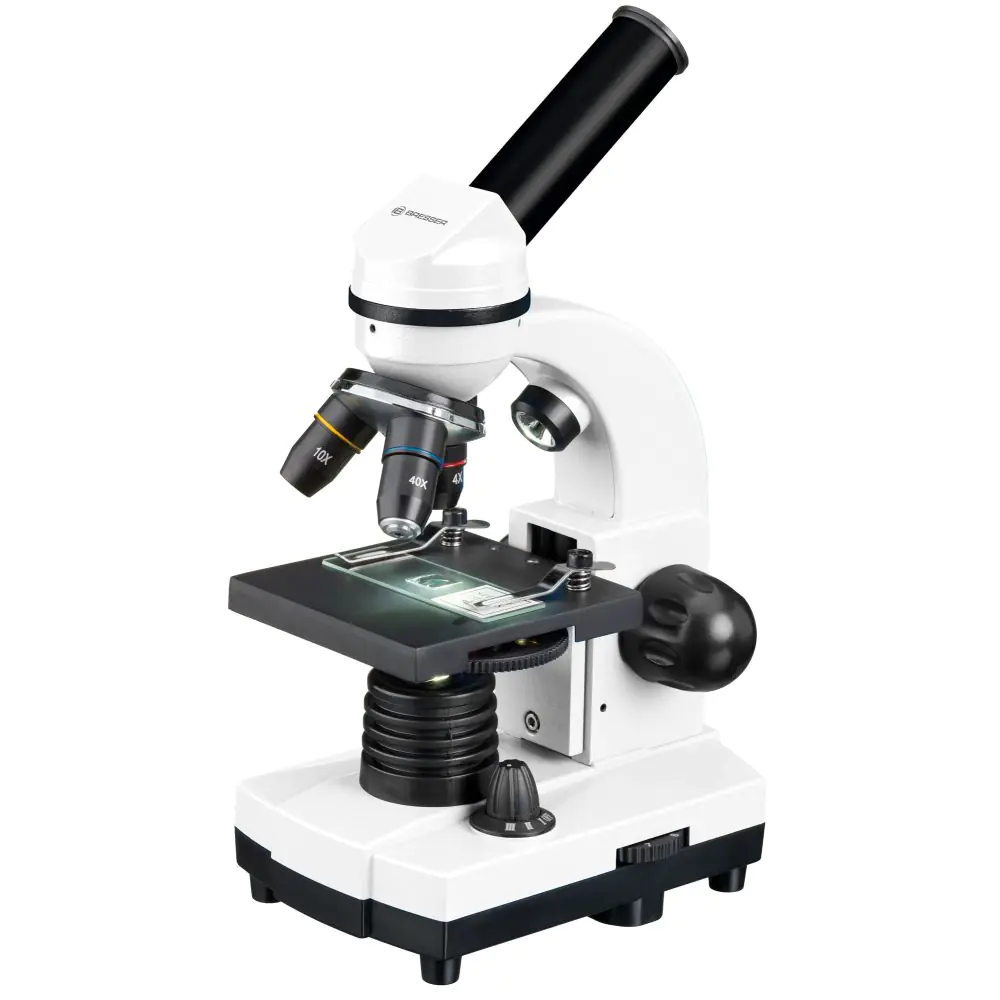 Микроскоп Bresser Junior Biolux SEL 40–1600x с кутия, бяла