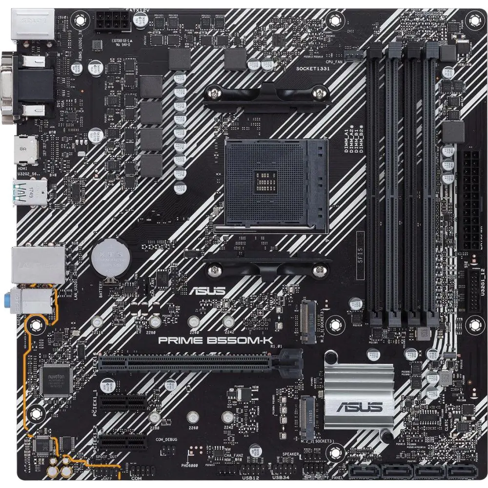 Дънна платка ASUS Prime B550M-K, socket AM4, (35933970)