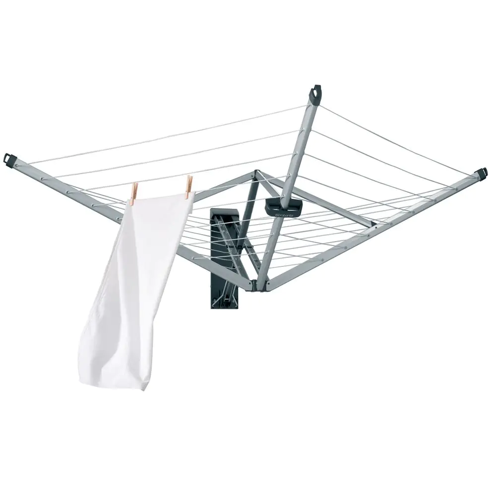 Простор за стена Brabantia WallFix 24m с калъф, Metallic Grey, (35940945)
