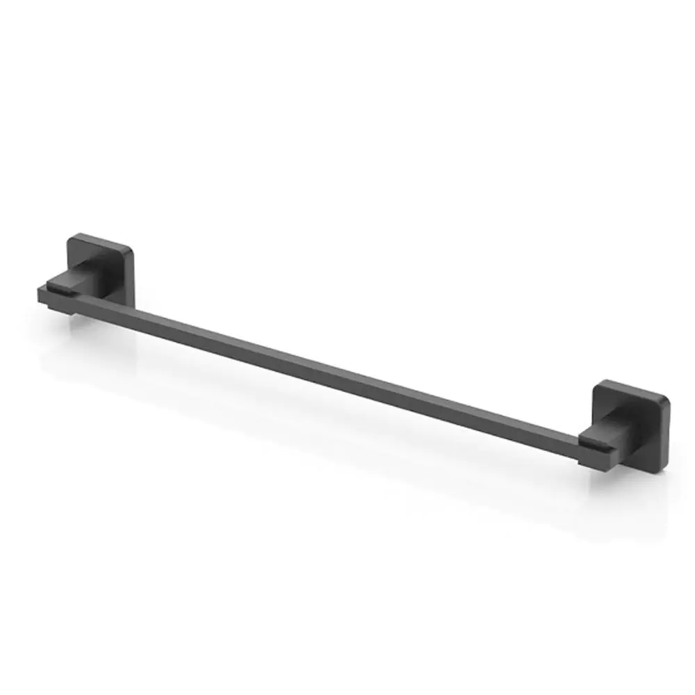 Закачалка за кърпи и хавлии TEKNO TEL TR MG 360B, 47х6х5 см, Закрепване с дюбел, Матово черно, (18294)