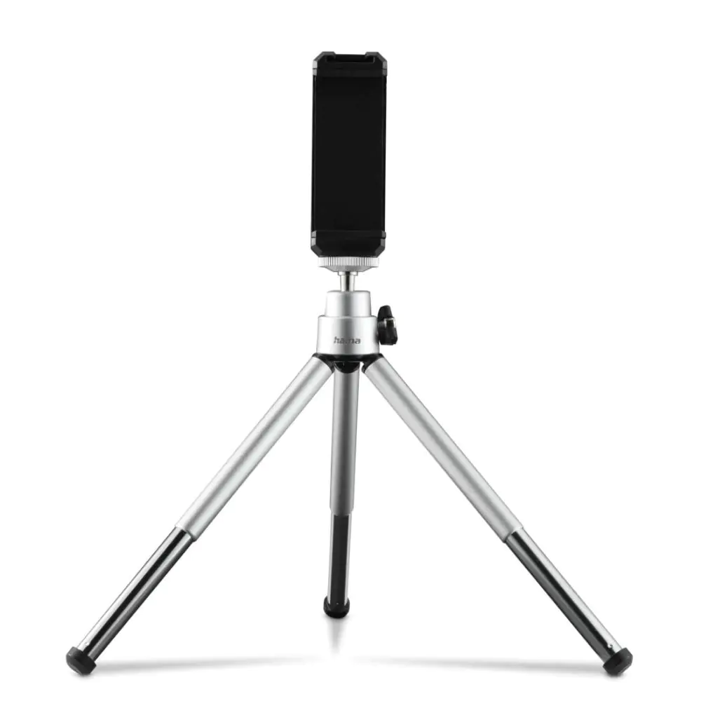 HAMA Мини статив/трипод 'Fancy 2in1' за мобилен телефон и фотоапарат 1/4', 16 см, сребрист, (35938579)