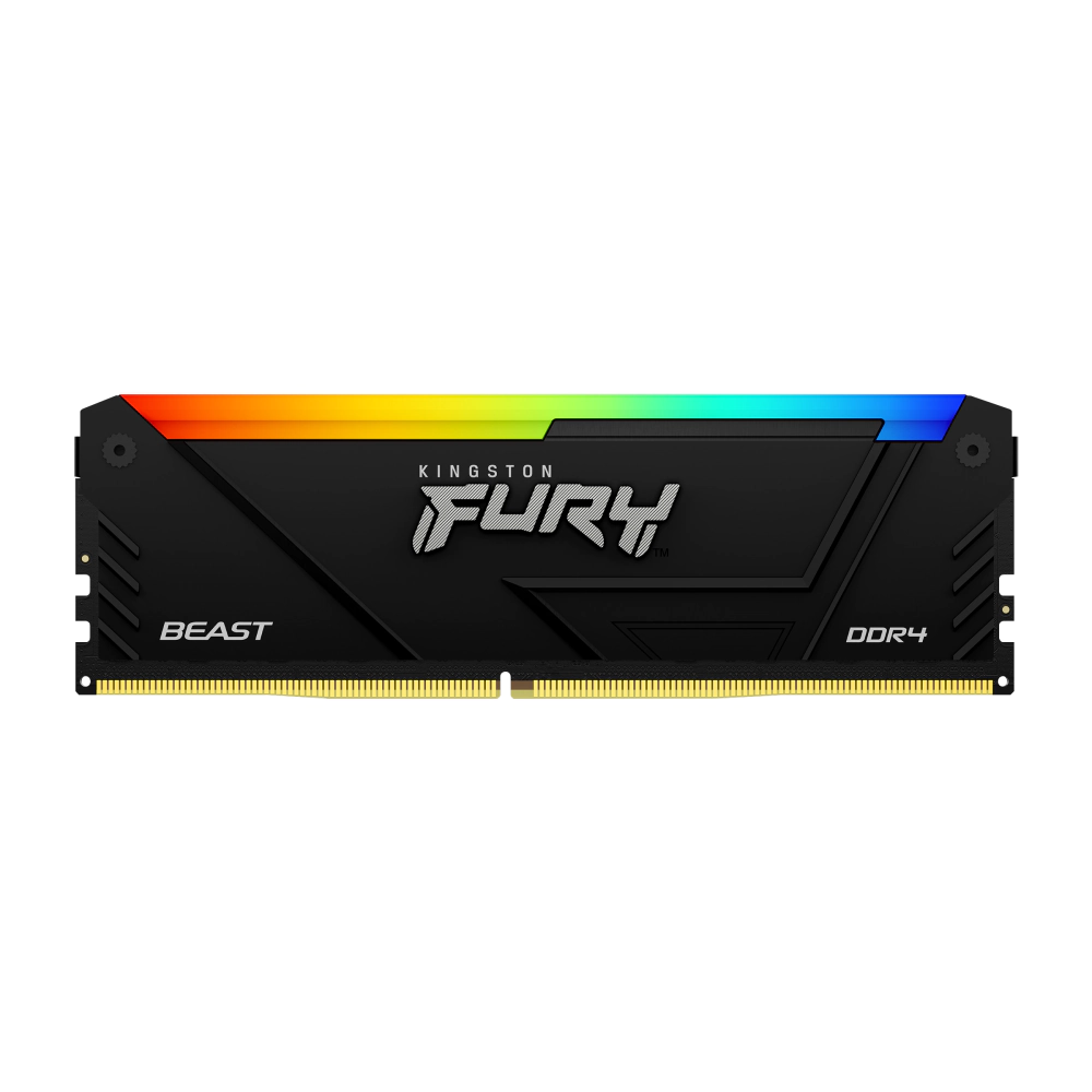 Памет Kingston FURY Beast Black RGB 8GB DDR4 3600MHz CL17, (35936752)