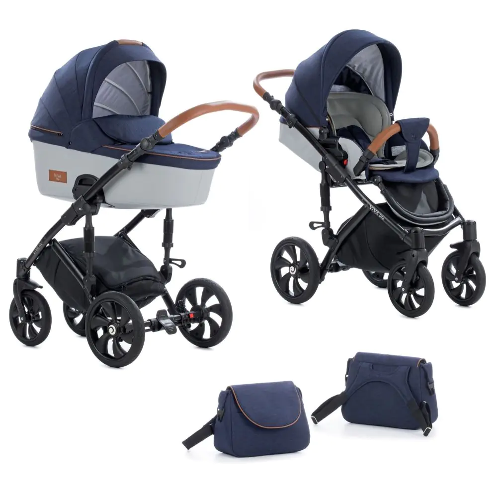 Бебешка количка 2в1 Tutis Viva Life 079, Black Irirs, (15558)