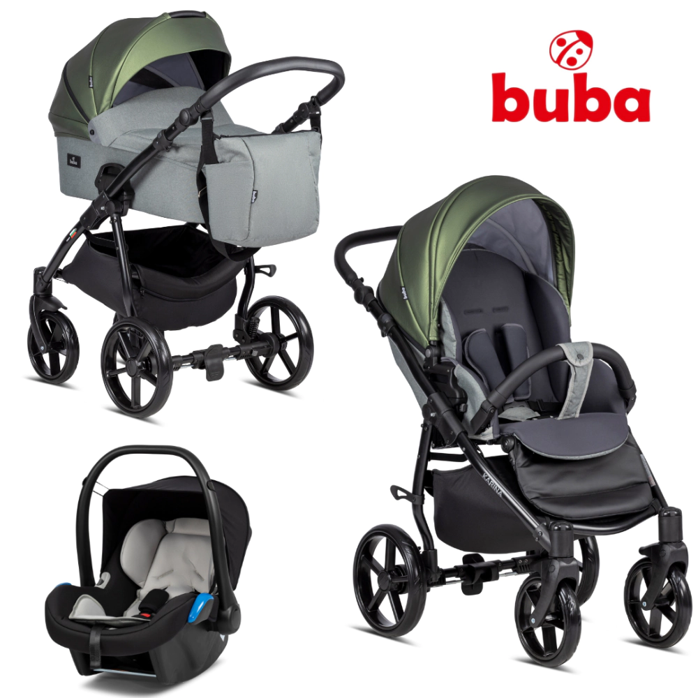 Бебешка количка Buba Karina 3в1, 256 Olive, (14940)