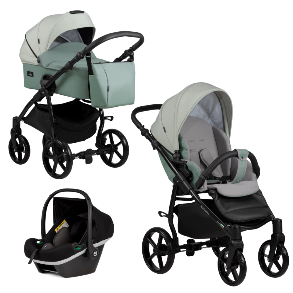 Бебешка количка Buba Karina Light 3в1, 204 Light Green, (15650)