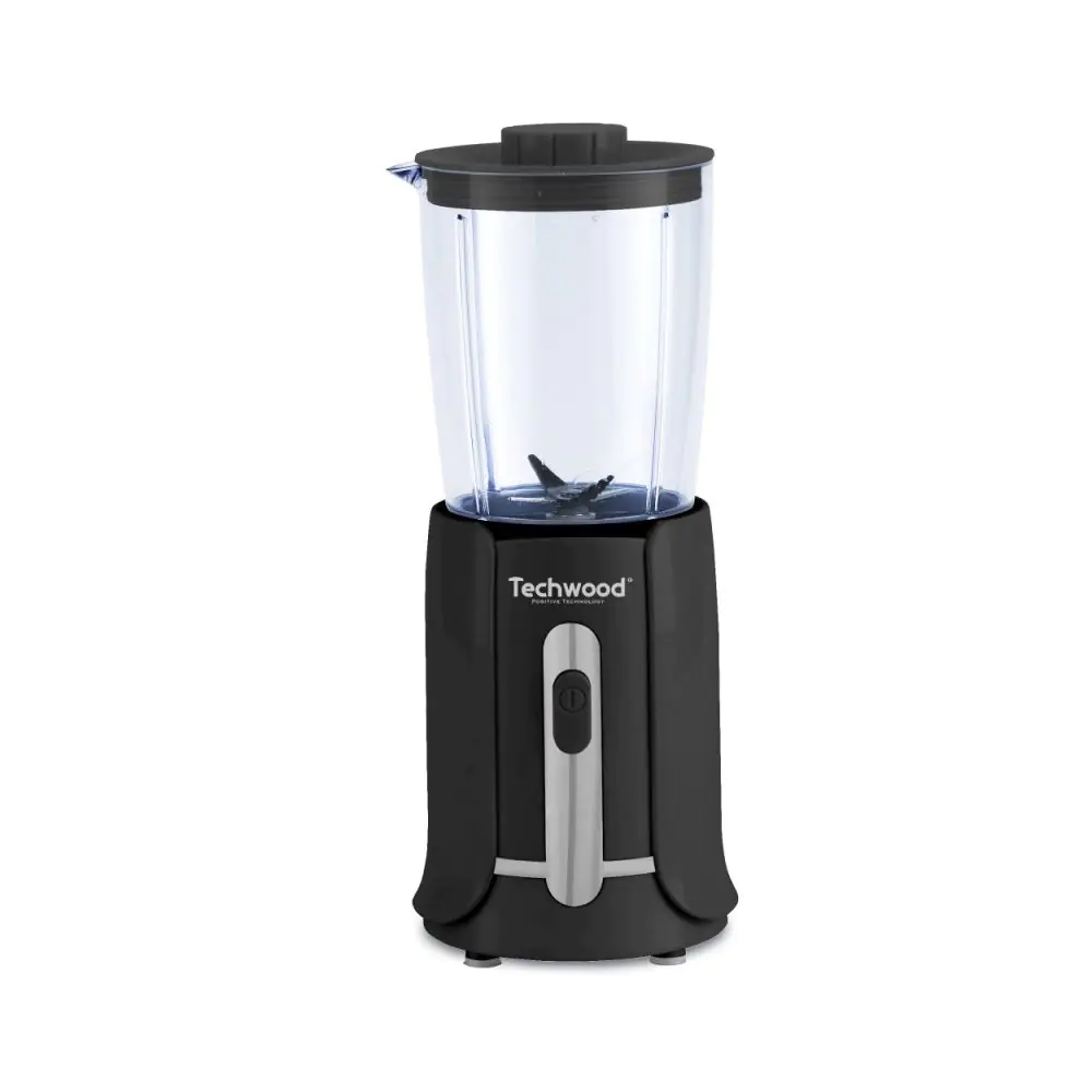 Блендер мини Techwood TBL-206, 300W, 0.5 л, Стоманени ножове, Черен, (12803)