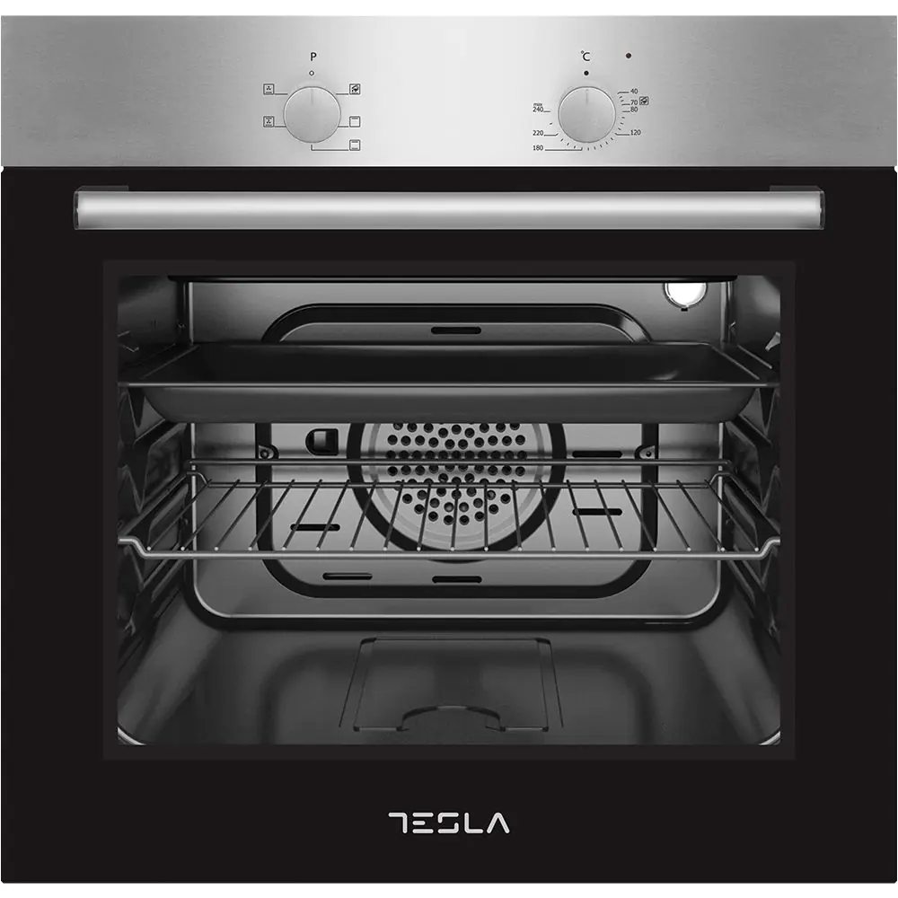 Фурна за вграждане Tesla BO300SX, 2300 W, 56 L, 5 програми, Вентилатор, Клас А, Инокс, (11539)