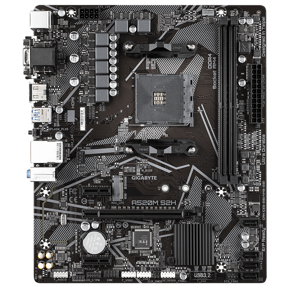 Дънна платка GIGABYTE A520M-S2H, Socket AM4, (35934106)