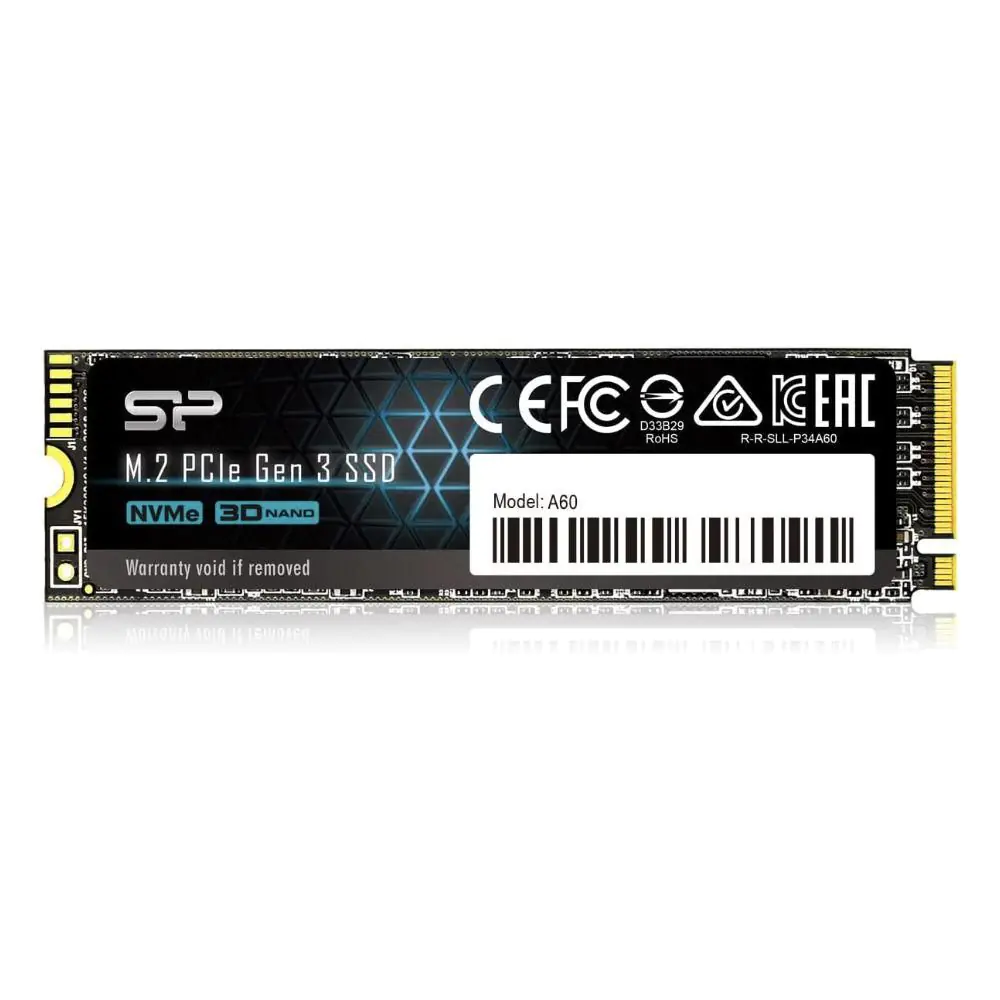 SSD Silicon Power A60 M.2-2280 PCIe Gen 3x4 NVMe 1ТВ, (35935530)