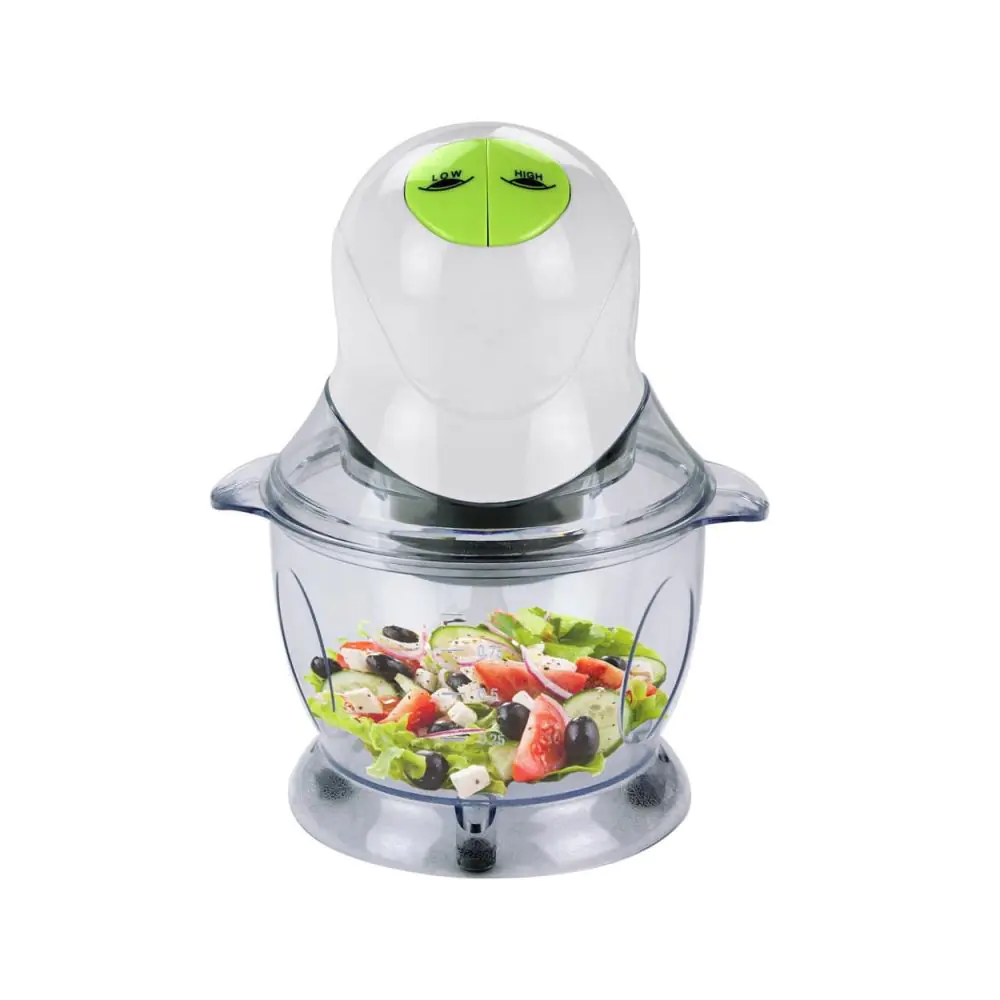 Чопър Rosberg R51111A, 400W, 1 L, 2 скорости, Нехлъзгащ се, Бял/зелен, (555R51111A)
