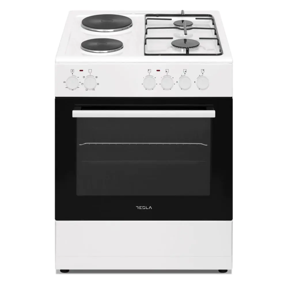 Комбинирана готварска печка Tesla CM6220SW, 56 L, 8.1kW, Бял, (35930933)