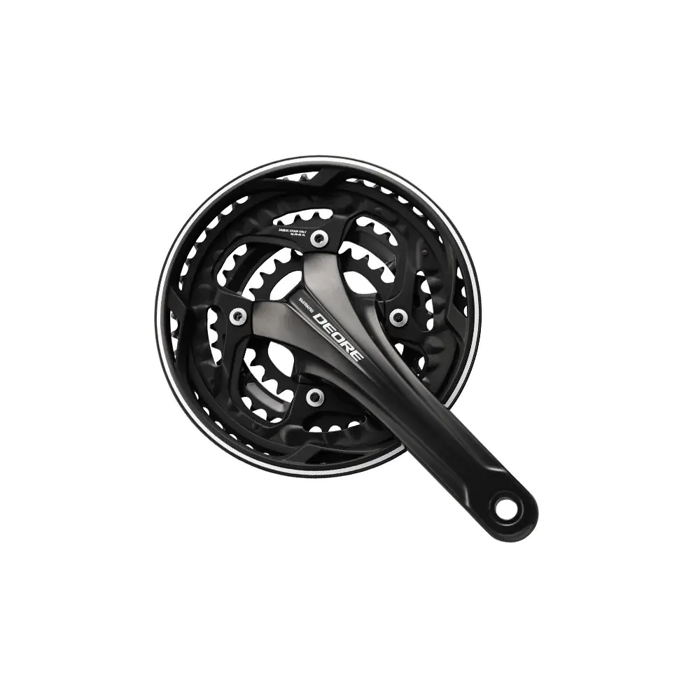 Компонент за велосипед Shimano,, FC-T611-L, DEORE, 170MM 2-PCS FC, 44X32X24T W/CG, CHAIN CASE COMPATIBLE, W/BB, BLACK Курбели, 7648