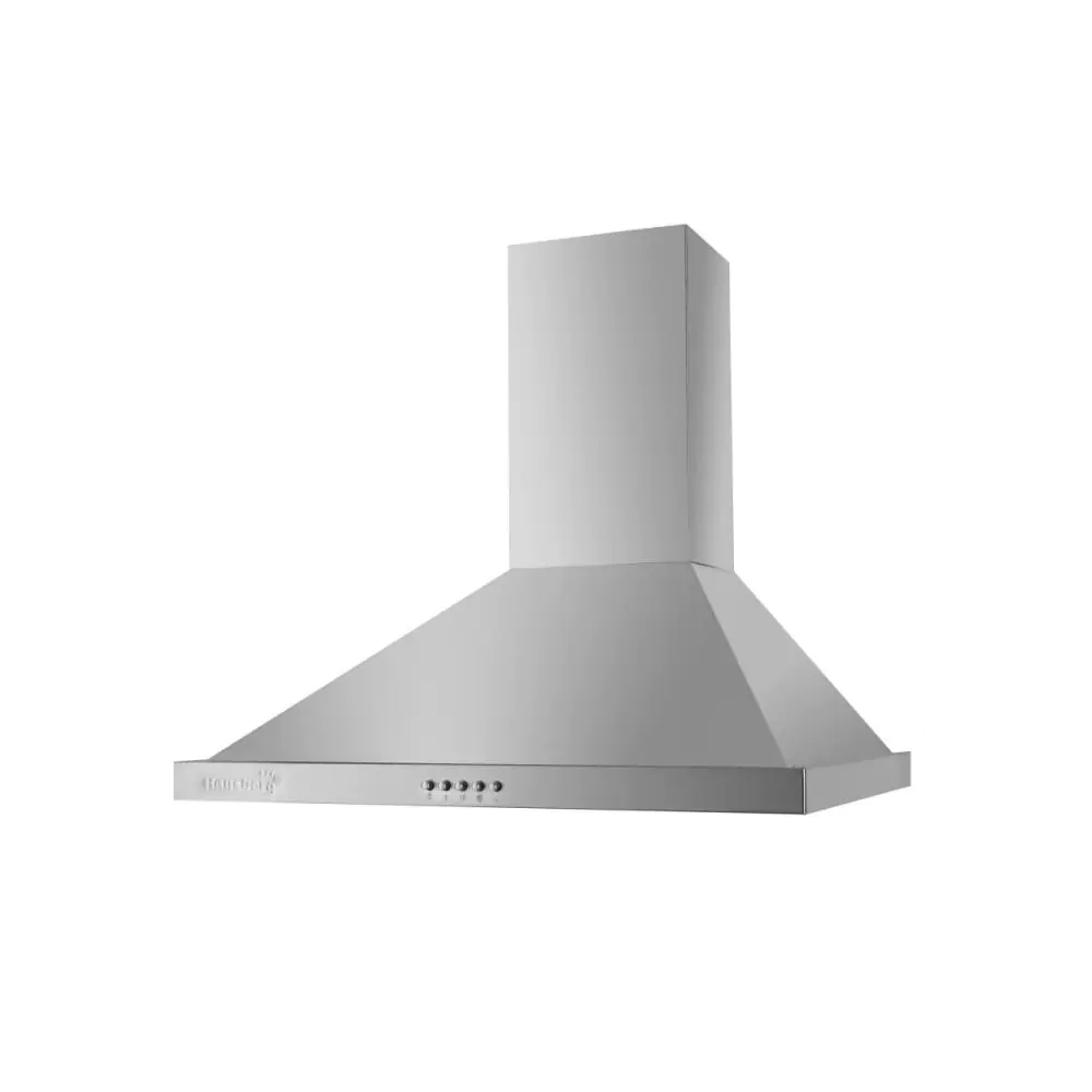 Декоративен абсорбатор вграждане Hausberg HB-1260, 190W, 650м3/ч, 3 скорорти, Алуминиев+ въглероден филтър, Инокс, (9999HB1260)