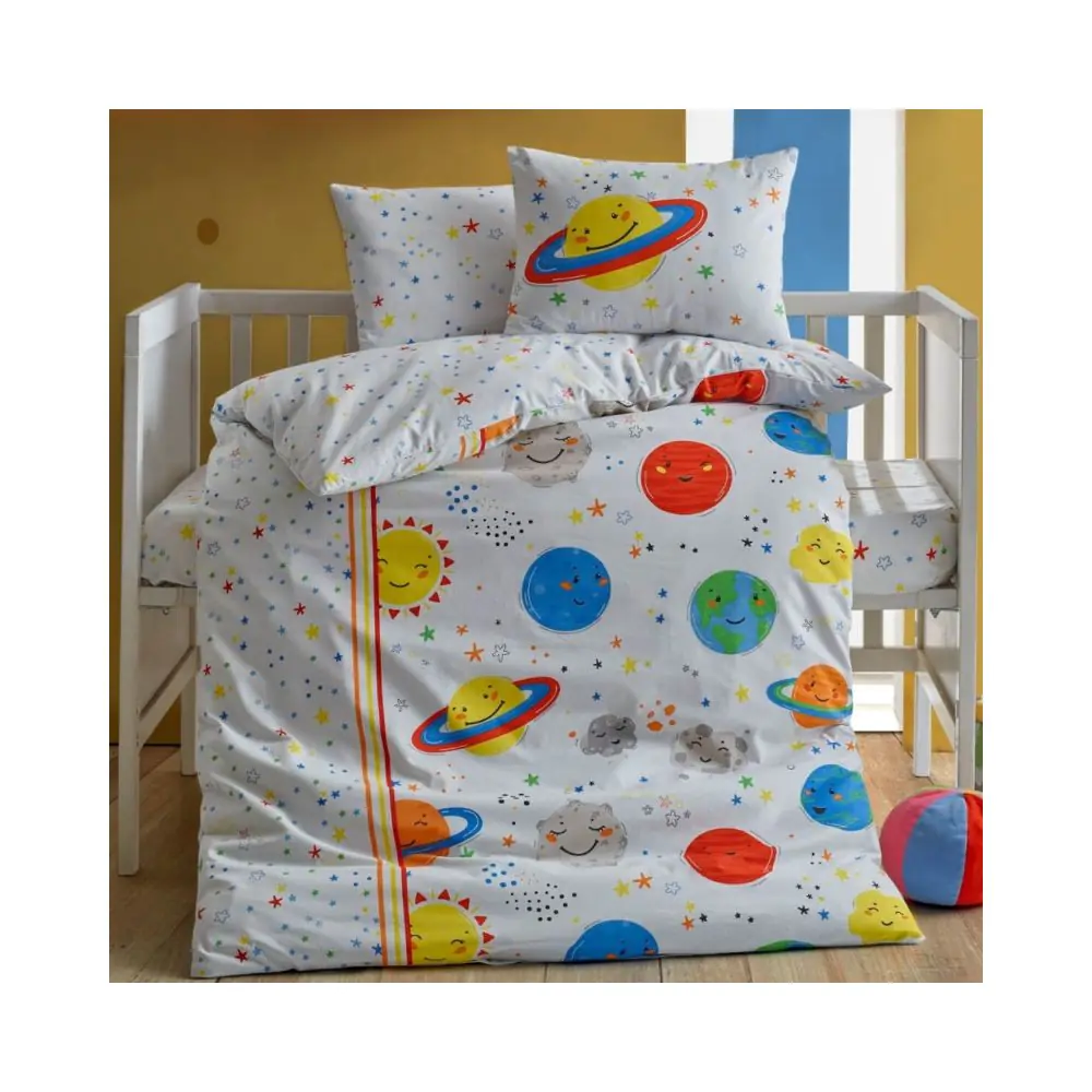 Детски спален комплект Cotton Box 129CTN3050, 4 части, Памук Ranforce, Плик 100х150, Чаршаф 120х150, Многоцветен, (11445)