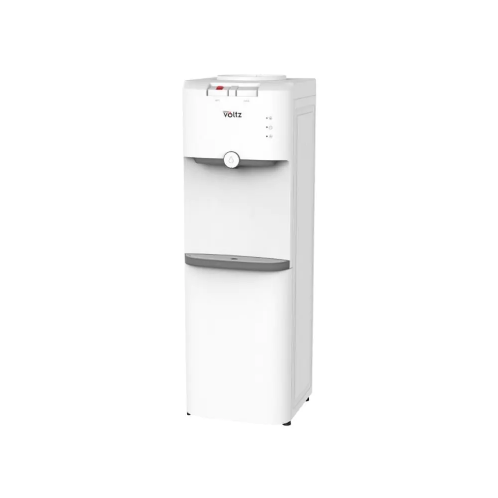 Компресорен диспенсър за вода Voltz OV1449B, С шкаф, Защита от деца, 85/420W, 10-90C, Бял, (20336)