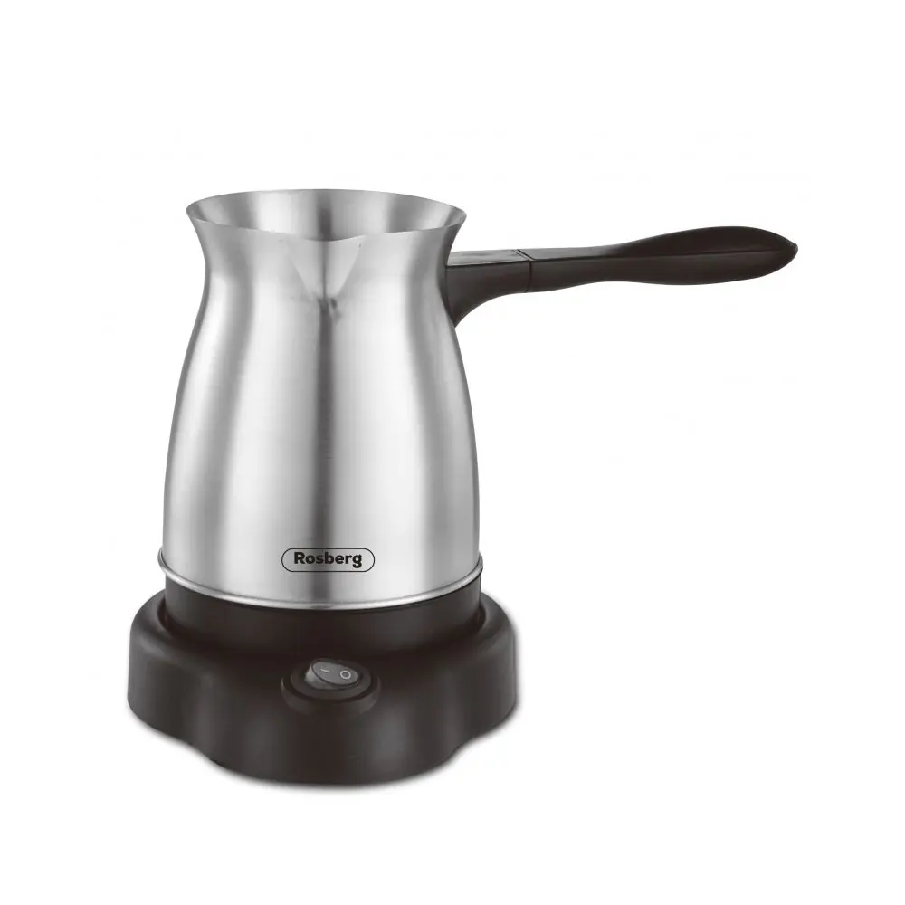 Джезве електрическо Rosberg R51165AS, 600W, 500 ml, Безжична употреба, Инокс, (14675)
