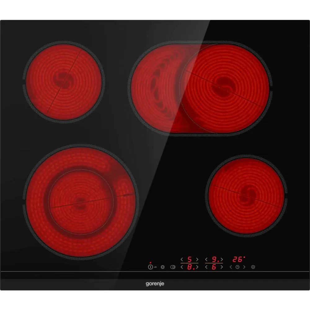 Готварски плот за вграждане Gorenje ECT643BCSC, 7000W, черен, (13514)