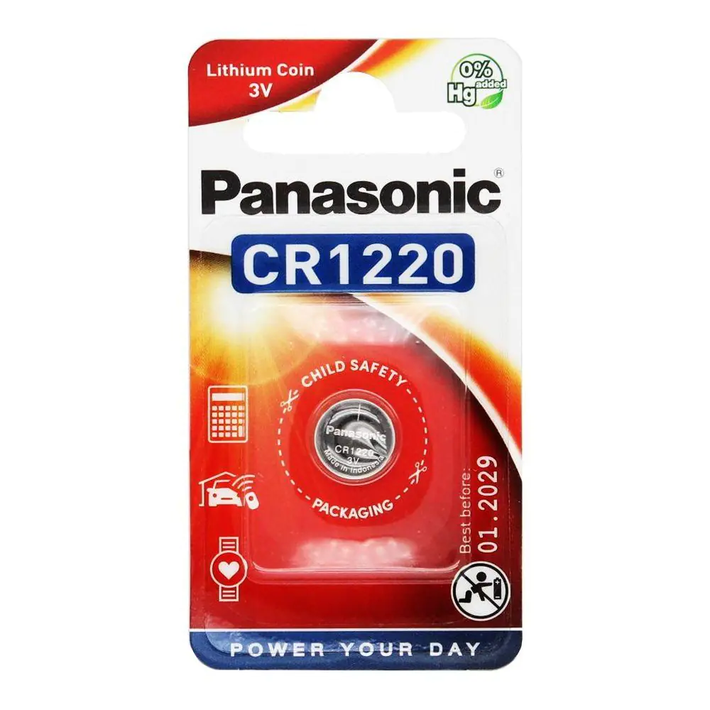 Бутонна батерия литиева PANASONIC  CR1220 3V, (35940081)