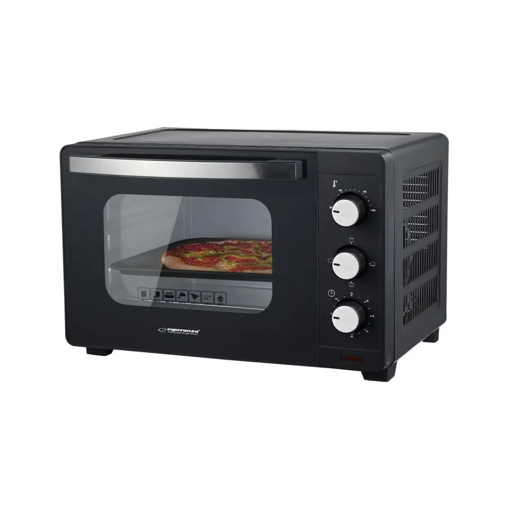 Електрическа фурна Esperanza EKO008N, 1280W, 20 л, 100-230C, Таймер 60 мин, Черен, (35946055)