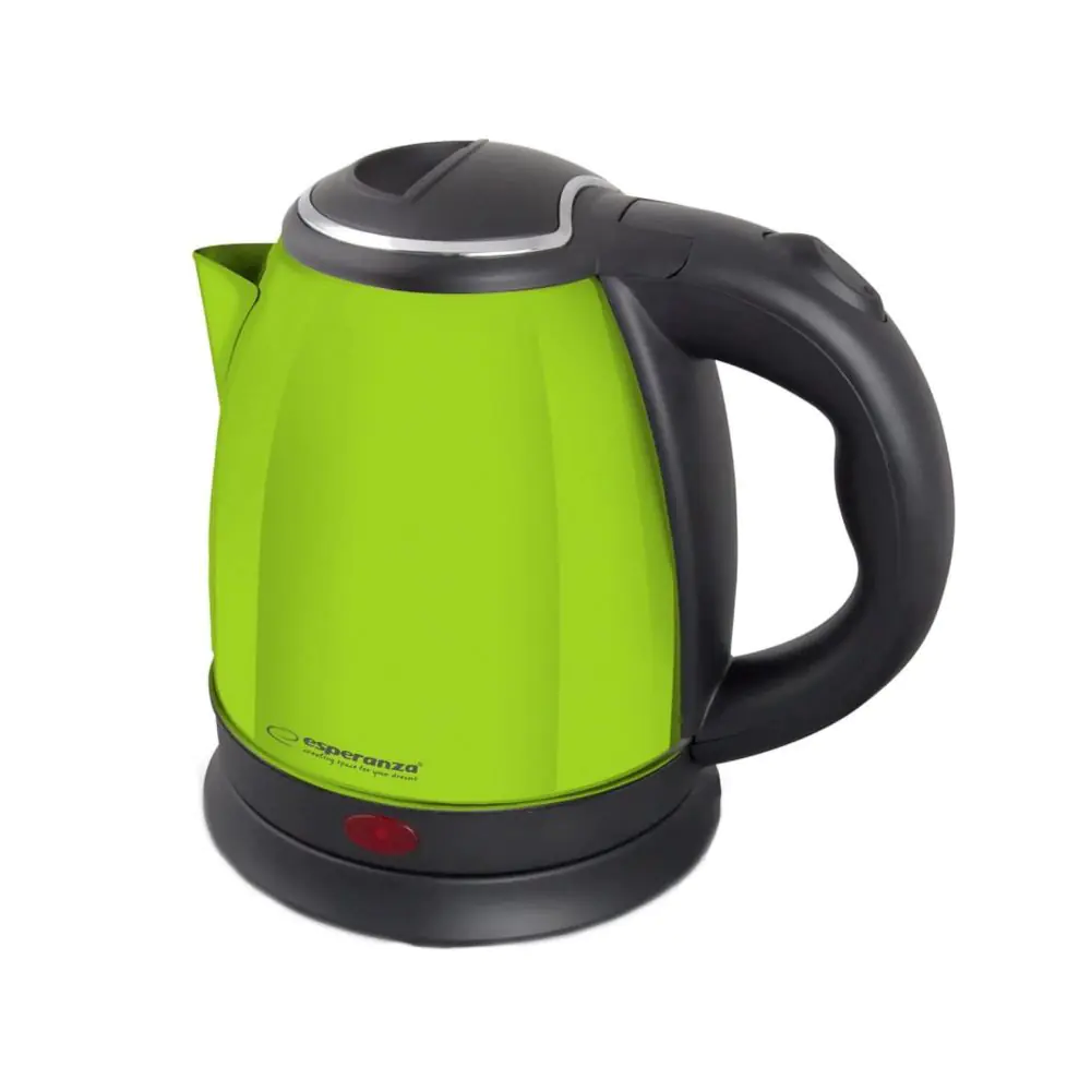 Електрическа кана Esperanza EKK028G, 1350W, 1 л, Авт. изключване, Инокс, Зелен, (999EKK028G)