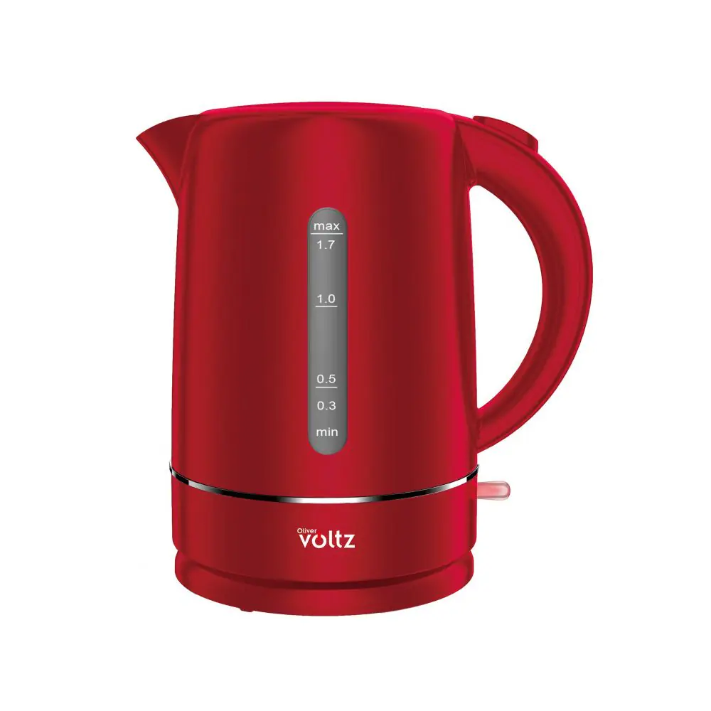 Електрическа кана Oliver Voltz Daisy OV51230W, 2200W, 1.7 л, Автоматично изключване, Червен, (35940327)