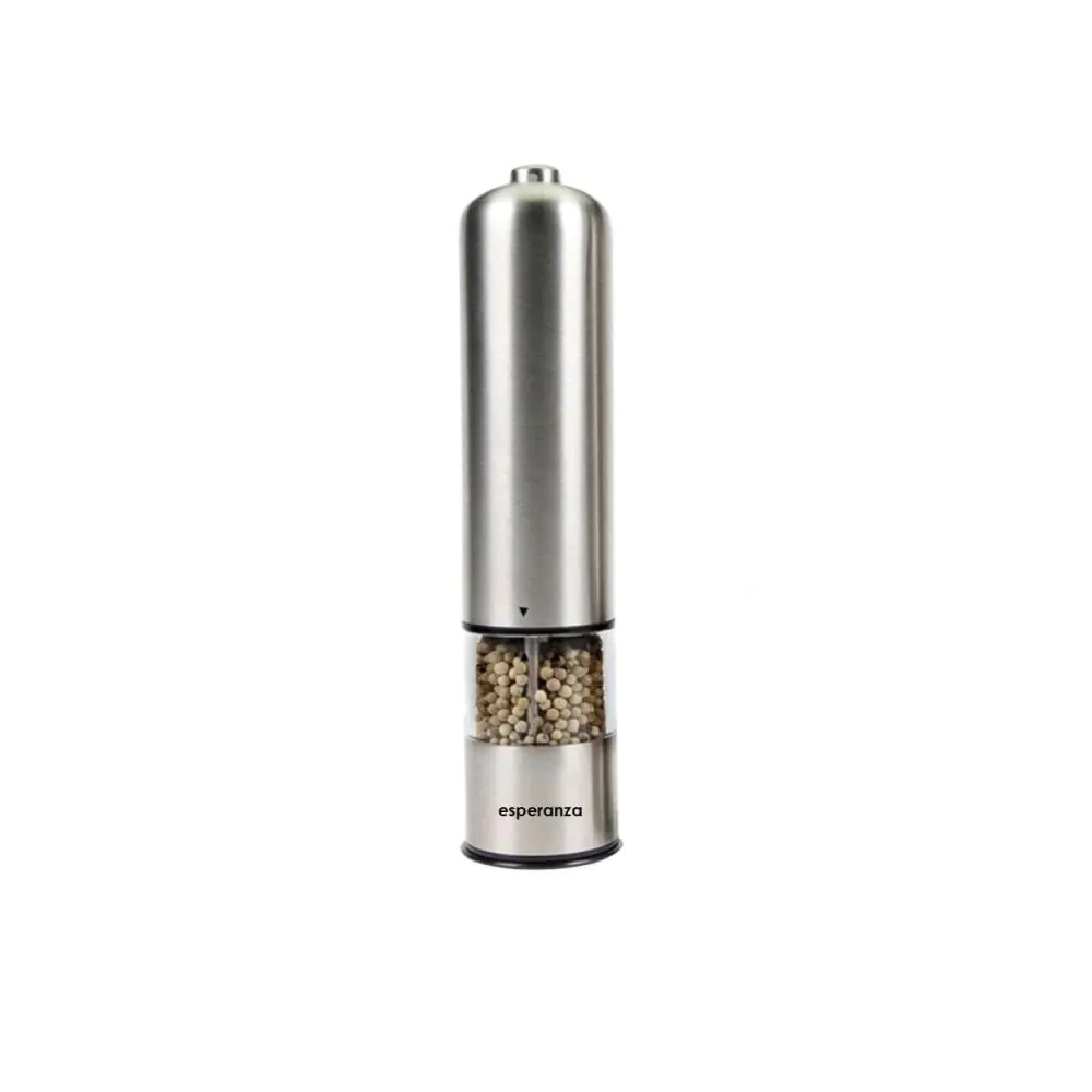 Електрическа мелничка Esperanza EKP002, LED, За сол и пипер, 4хАА батерии, Инокс, (9999EKP002)