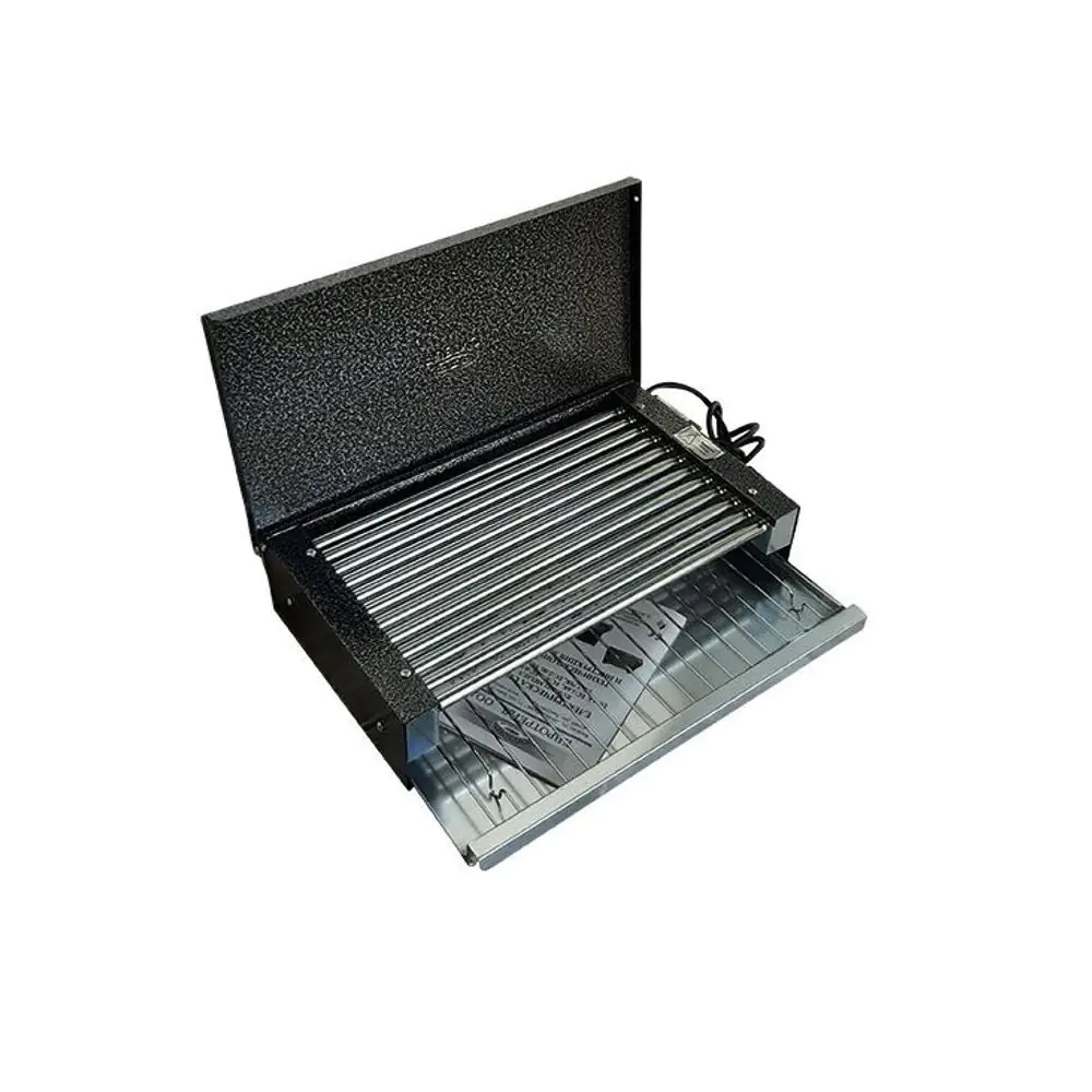 Електрическа скара + парти грил Rubino 1600W, 45х25х11 см, 12 Неръждаеми тръби, Шагрен, (17602)