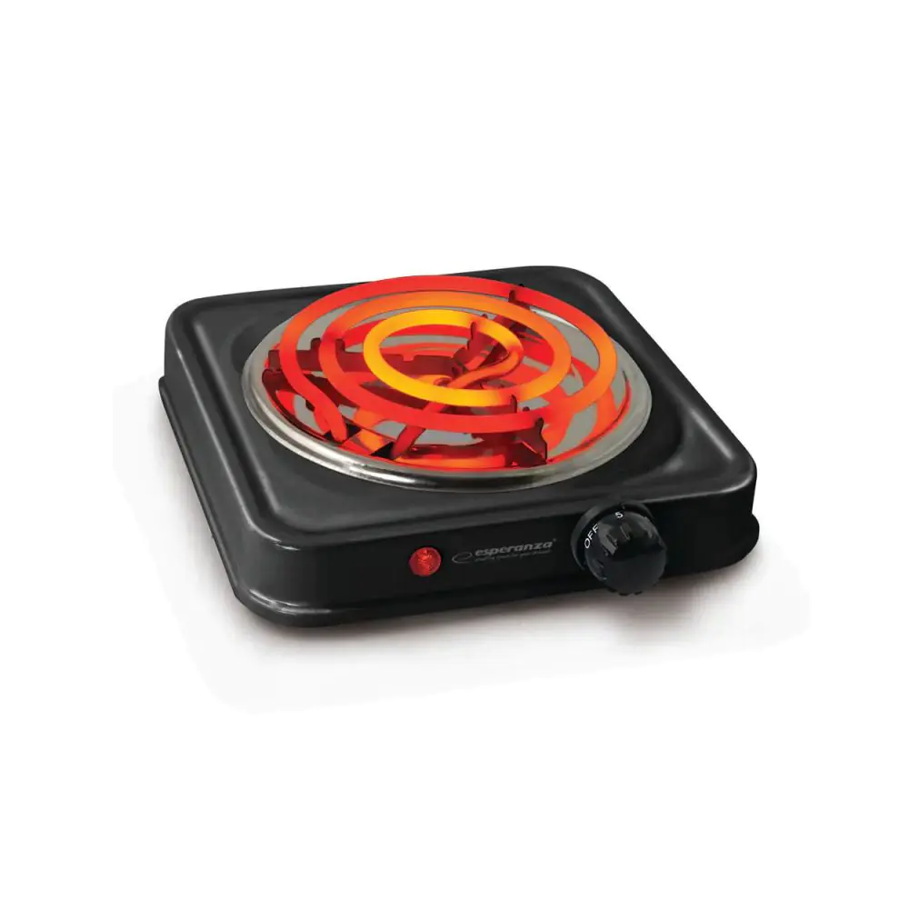 Електрически котлон Esperanza EKH012K, 1000W, Открит нагревател, 5 нива, Черен, (11269)