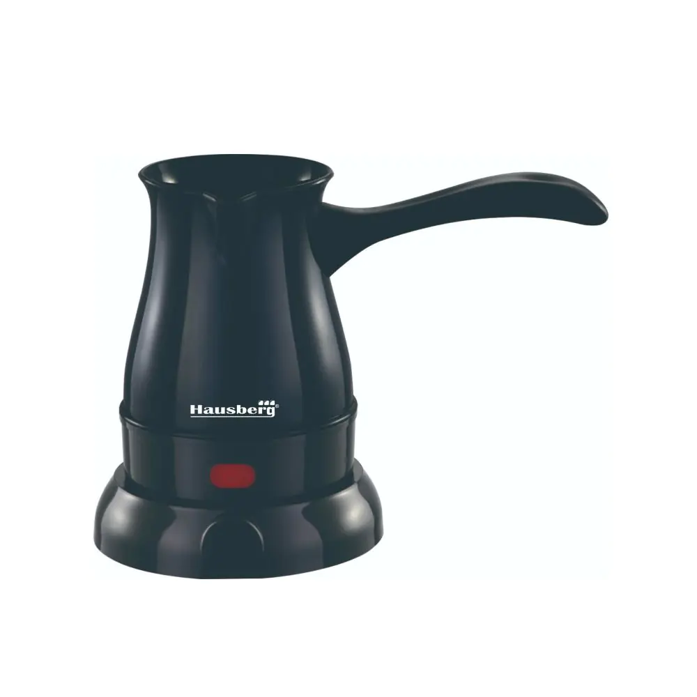 Електрическо джезве Hausberg HB-3810NG, 600W, 500мл, Безжична кана, Черен, (99HB3810NG)